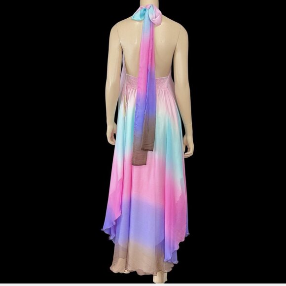 PilyQ Dress Multi Color Halter Long Summer Coverups - Picture 1 of 12